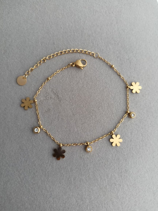 Floral Charm Bracelet