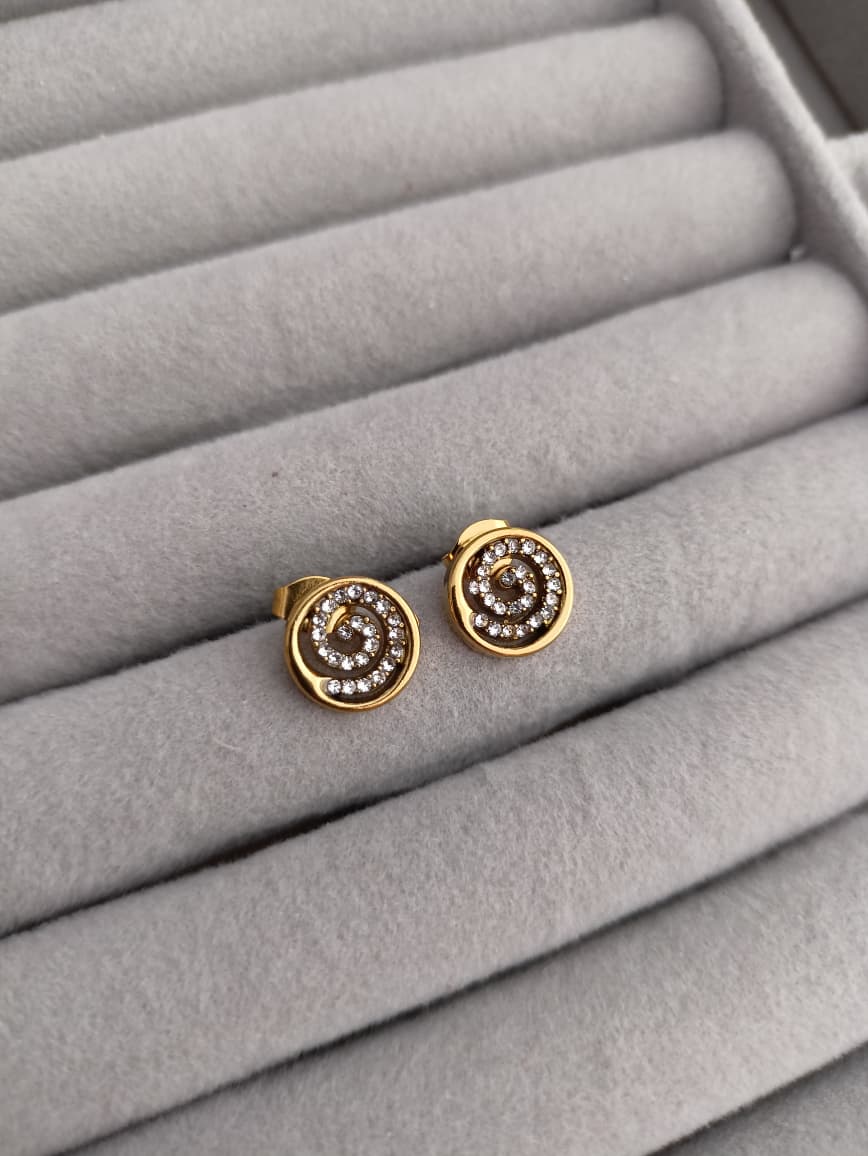 Roll Stone Stud Earrings