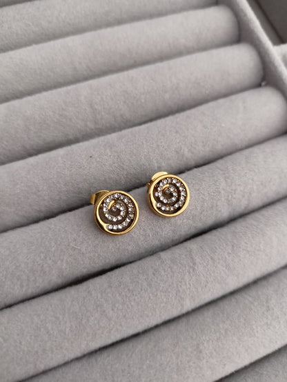 Roll Stone Stud Earrings
