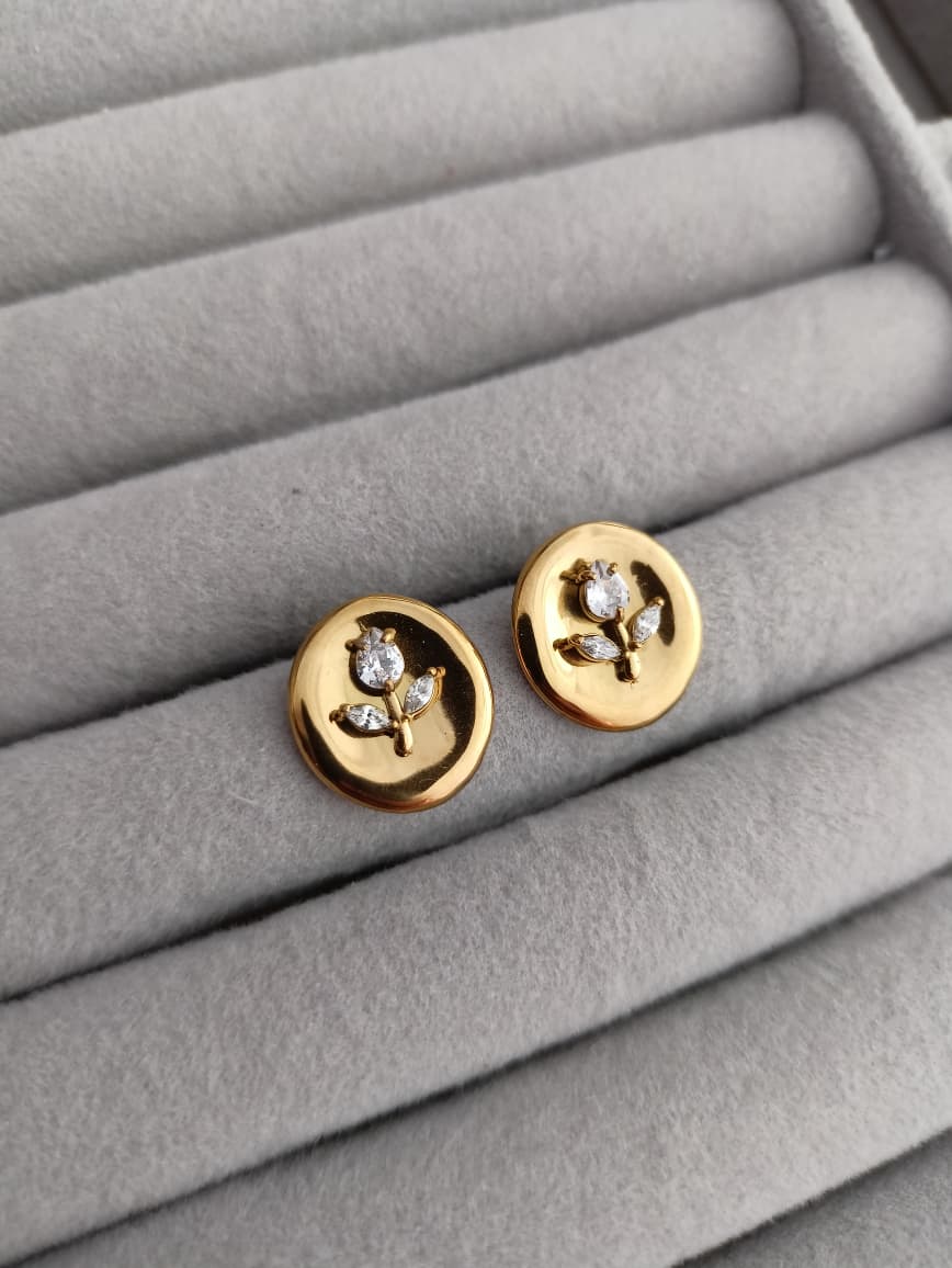 Tulip Engraved Earrings