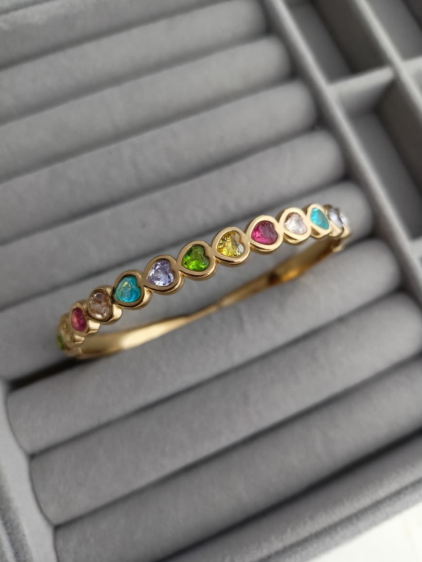 Multistone Love Bangle