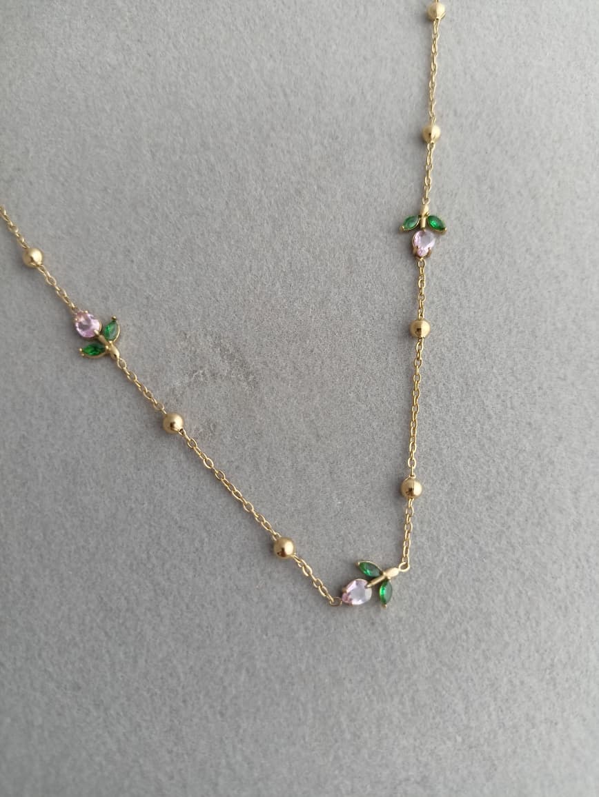 Pink Trio Tulip Necklace