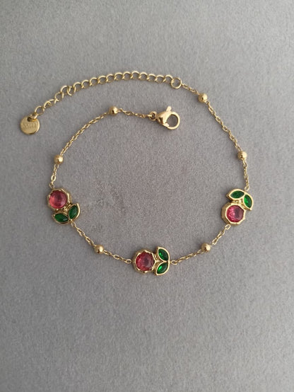Cherry Leaf Bracelet