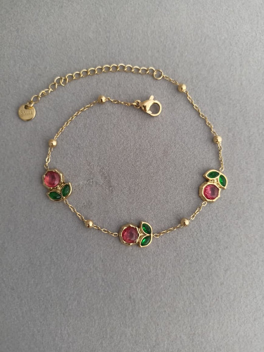 Cherry Leaf Bracelet