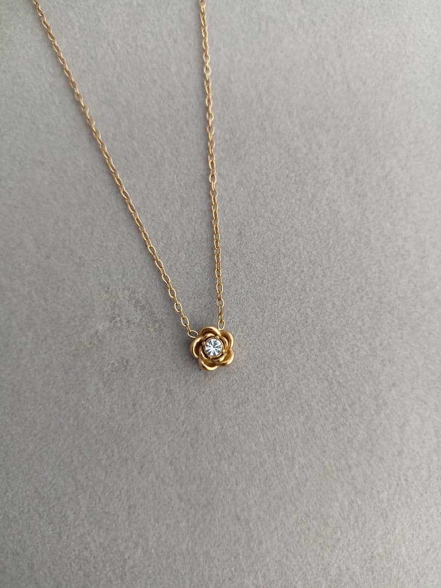 Golden Rose Necklace