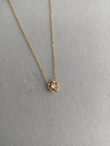 Golden Rose Necklace