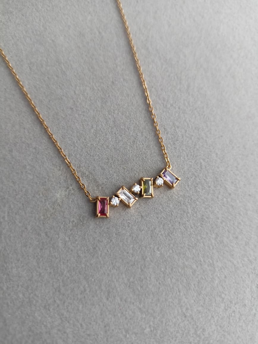 Baguette Bar Necklace