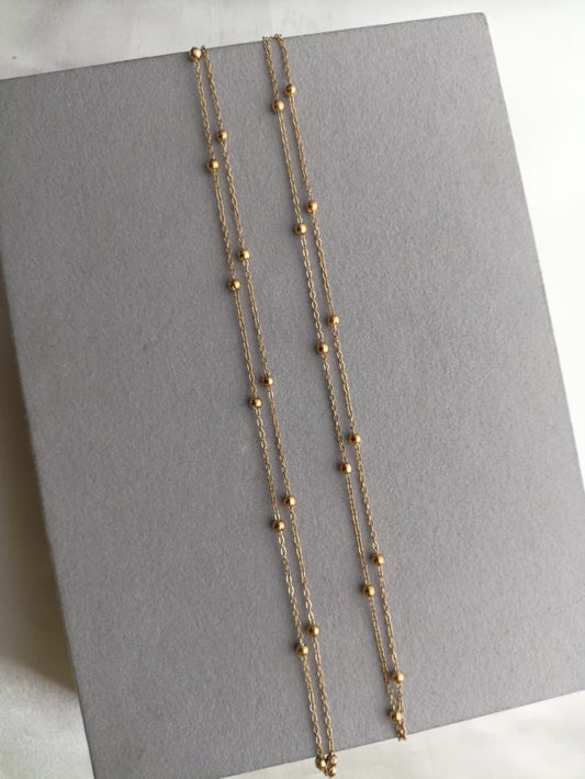 Double Layer Bead Anklets