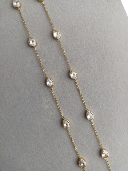 Drop Stone Anklets