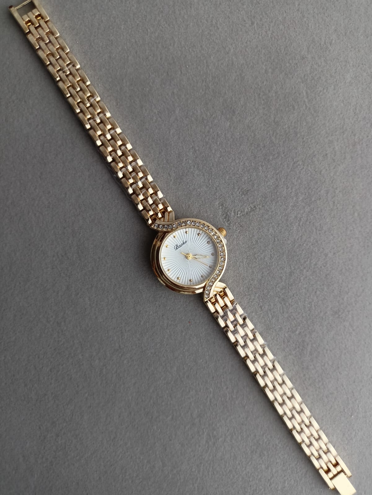 Round Stone Dial Watch