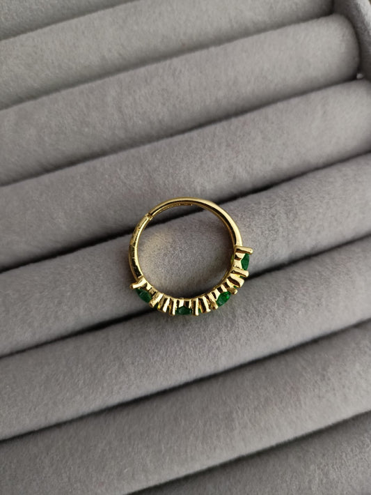 Green Hearts ring