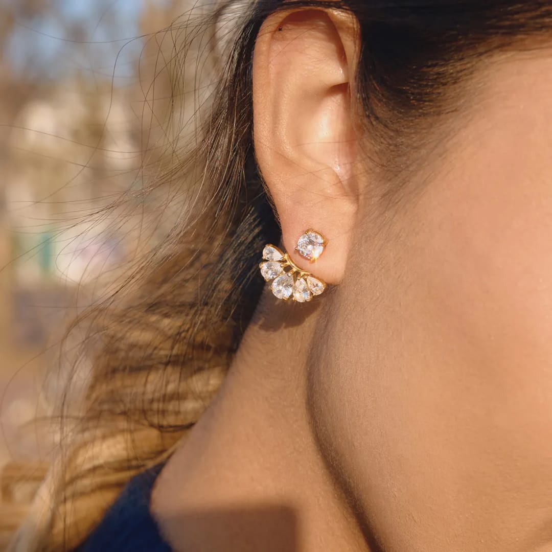 Tiara Drop Studs