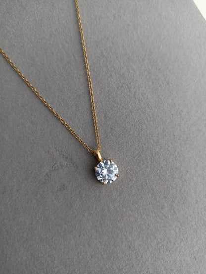 Iris Solitaire Necklace