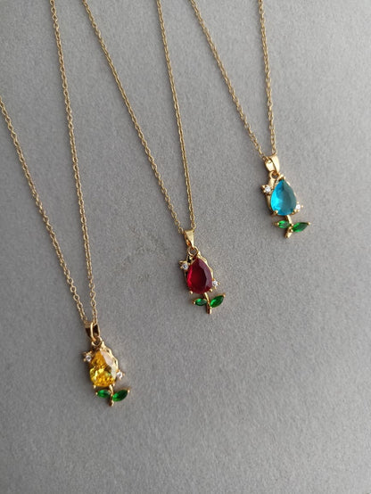 Ruby Bloom Necklace