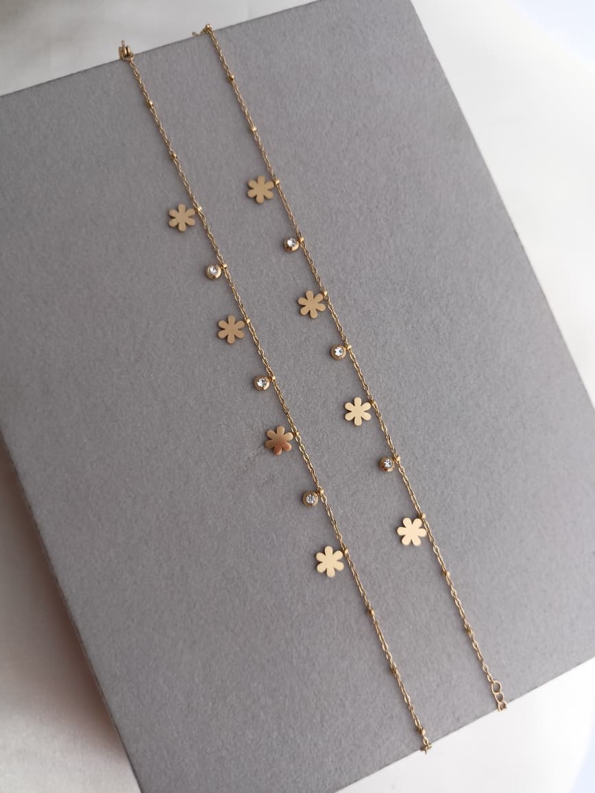 Floral Charm anklets