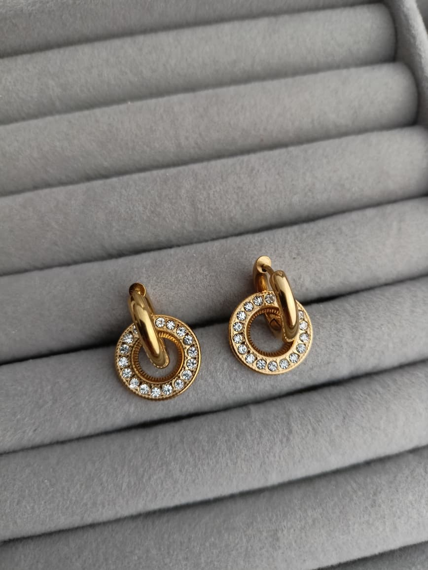 2 in 1 Earrings (small round)