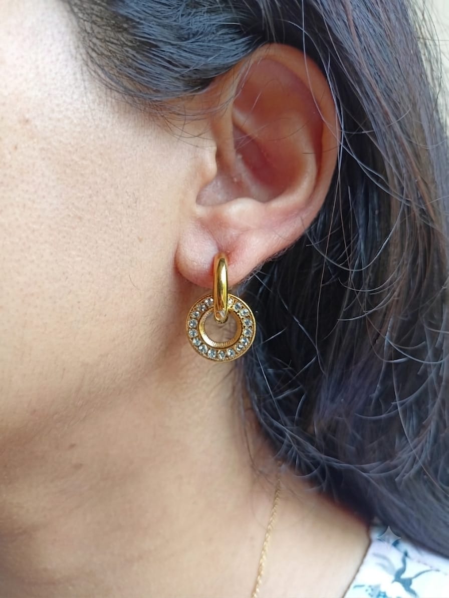 2 in 1 Earrings (small round)