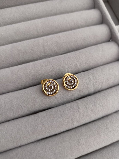 Roll Stone Stud Earrings