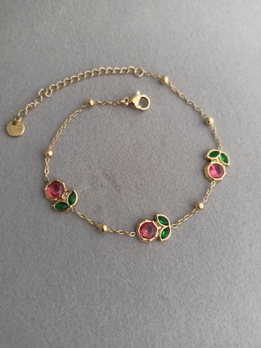 Cherry Leaf Bracelet