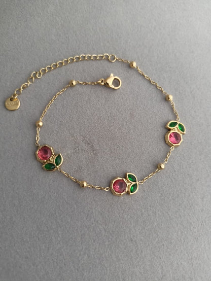 Cherry Leaf Bracelet