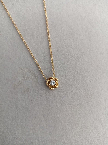 Golden Rose Necklace