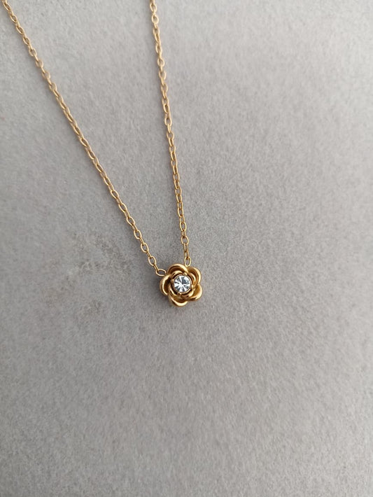 Golden Rose Necklace