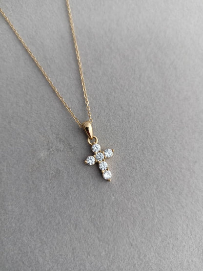 Pave Cross Necklace