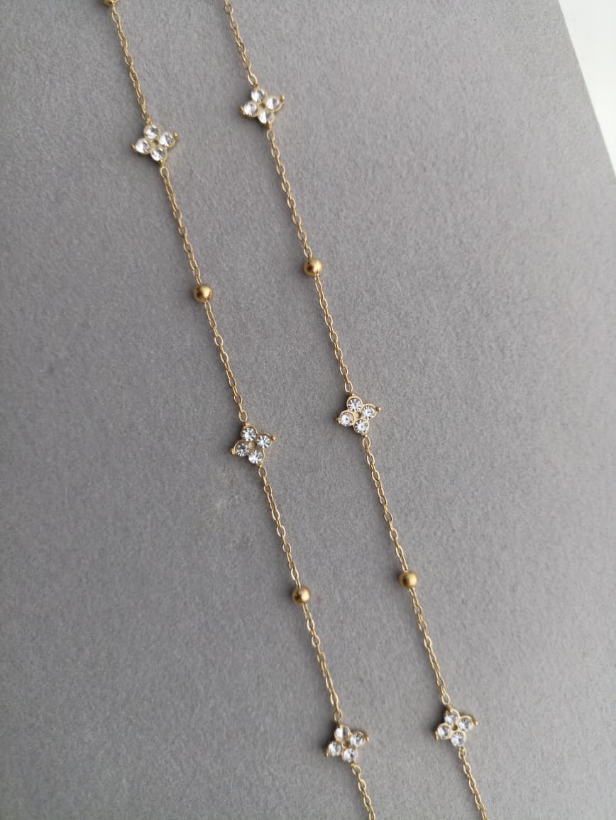 Floral Stone Anklets