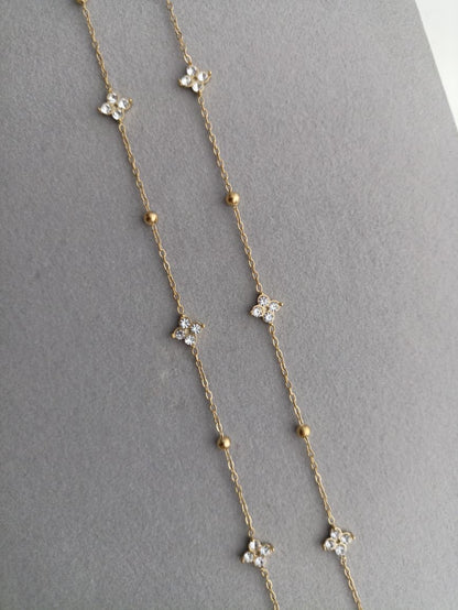 Floral Stone Anklets