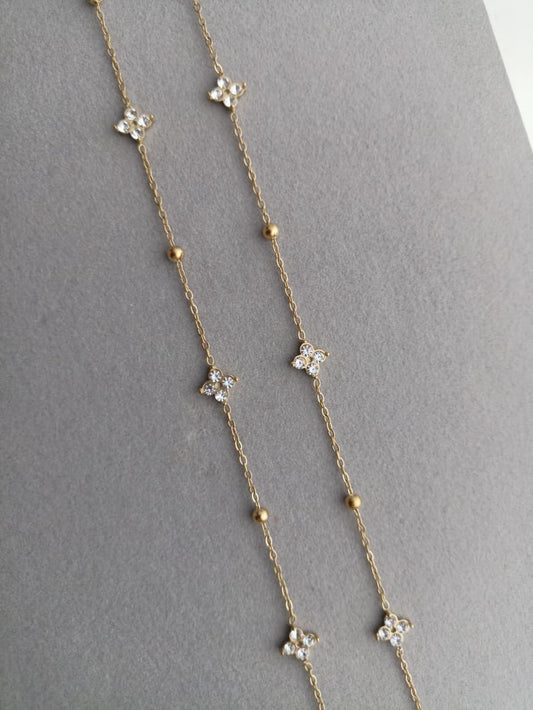 Floral Stone Anklets