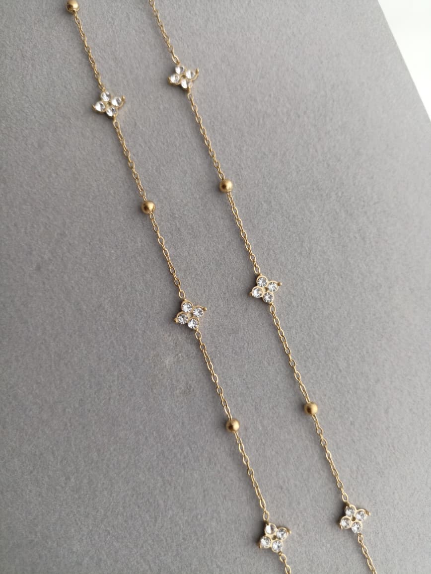 Floral Stone Anklets