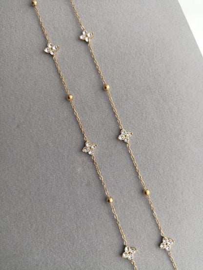 Floral Stone Anklets