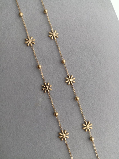 Daisy Bead Anklets