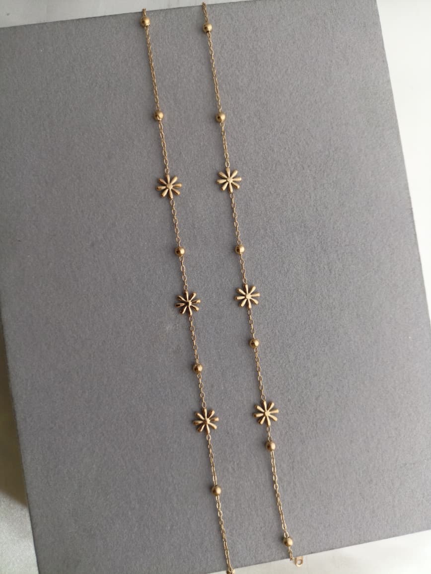 Daisy Bead Anklets