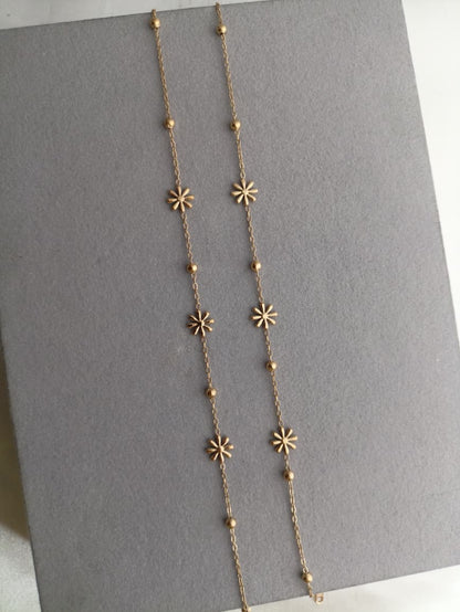 Daisy Bead Anklets